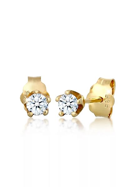 Elli DIAMONDS Paar Ohrstecker "Klassisch Elegant Diamant (0.22 ct.) 585 Gel günstig online kaufen