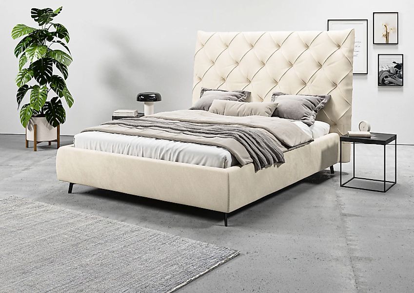 Home affaire Polsterbett "Maxime, in 4 Breiten bis 200cm, auch in Leder" Ko günstig online kaufen
