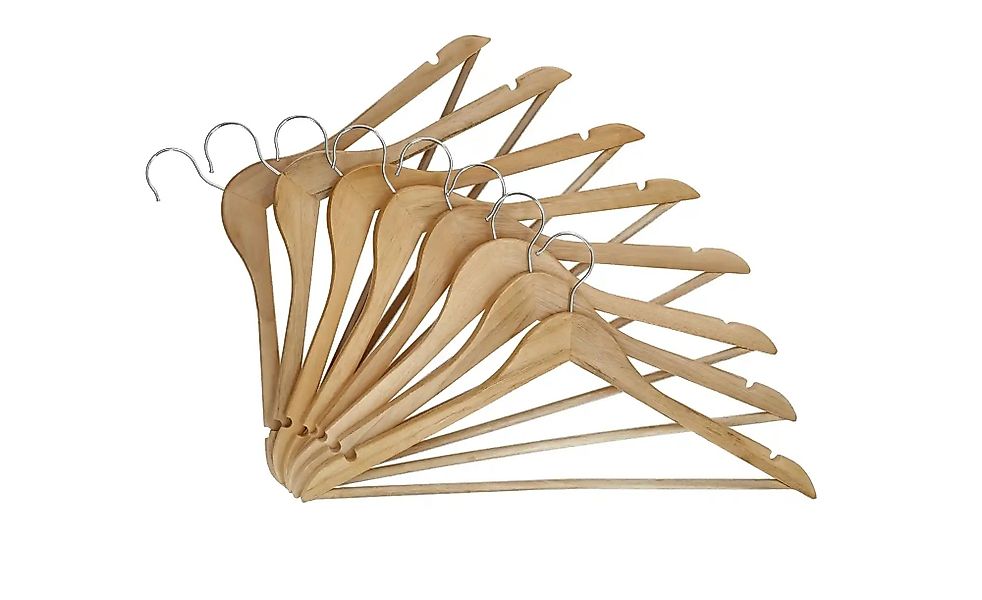KHG Kleiderbügel 8er Set  ¦ Hartholz ¦ Maße (cm): B: 44,5 H: 23 T: 1.2 Aufb günstig online kaufen