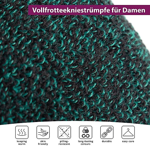 Footstar Thermosocken Damen Frottee Kniestrümpfe (2/4 Paar), Baumwolle, The günstig online kaufen