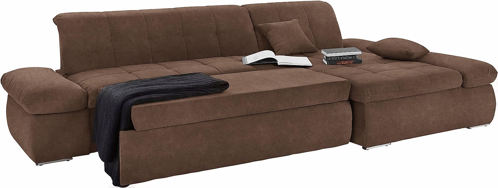 DOMO collection Ecksofa »NMoric XXL, B/T/H: 300/172/80cm, L-Form« wahlweise günstig online kaufen