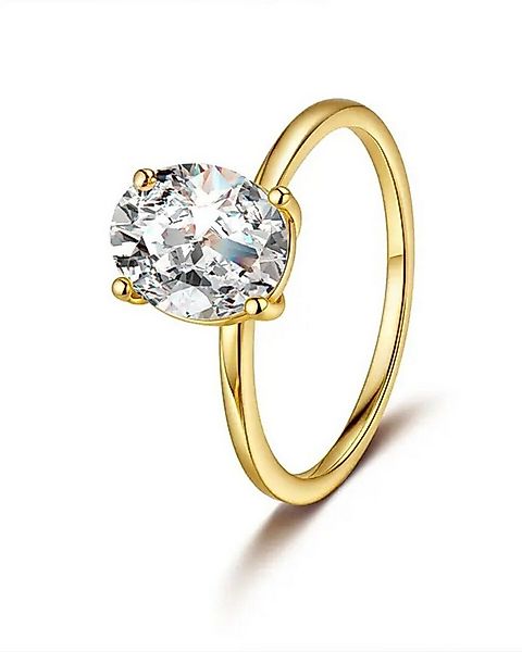Staufergold Fingerring Moissanit Solitär-Ring „Crown“ – 1 ct Gold Größe 6, günstig online kaufen