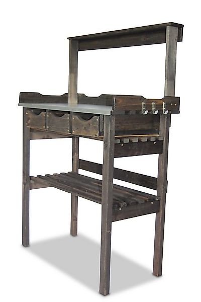 Pflanztisch Pflanztisch Gärtnertisch mit 3 Schubladen und Ablage schwarz günstig online kaufen