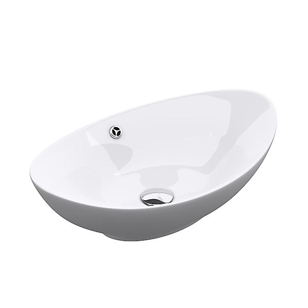 doporro Waschbecken keramik Aufsatzwaschbecken oval Waschtisch günstig online kaufen