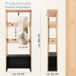 ONVAYA Garderobenständer Bambus mit Spiegel ǀ günstig online kaufen