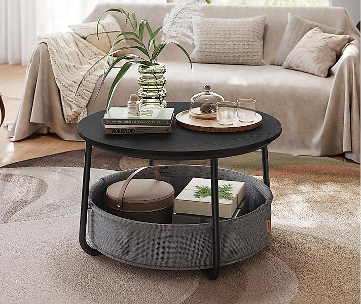 VASAGLE Couchtisch, Beistelltisch, Wohnzimmertisch mit Korb günstig online kaufen