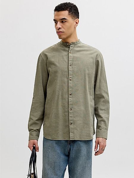 Jack & Jones Langarmhemd JJESUMMER LINEN BLEND BAND SHIRT L/S SN Baumwollmi günstig online kaufen