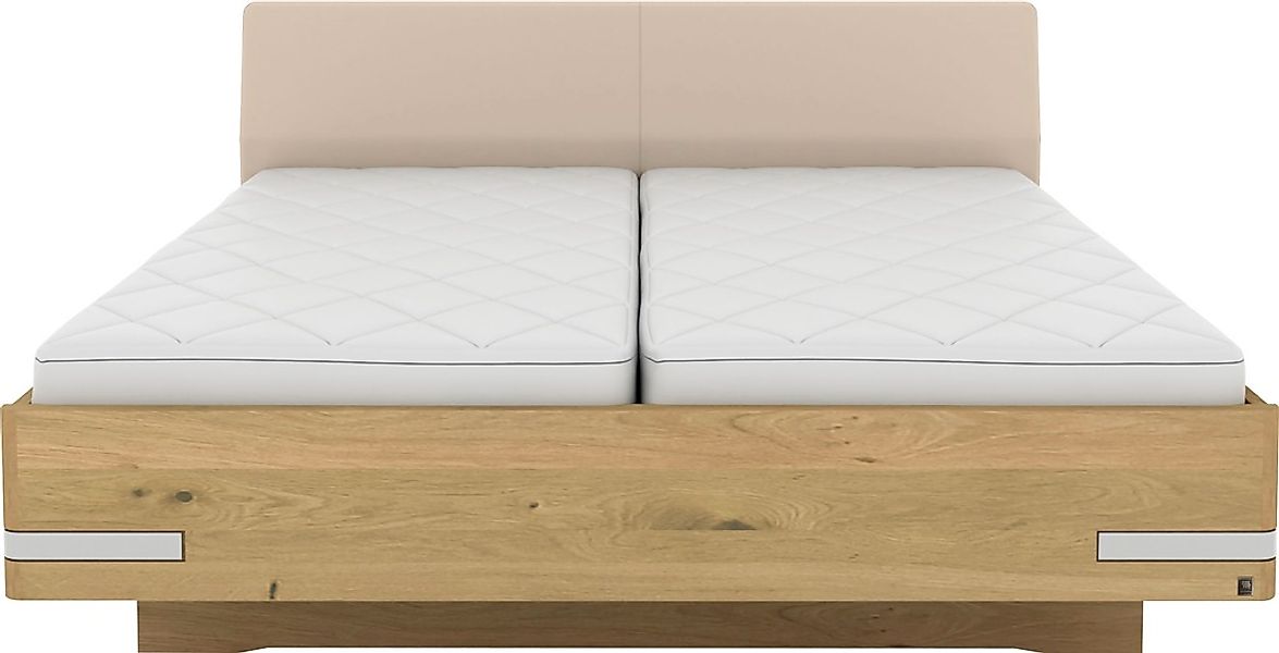 Musterring Holzbett "Savona, Bettgestell, Bettrahmen, teilmassiv Bianco-Eic günstig online kaufen