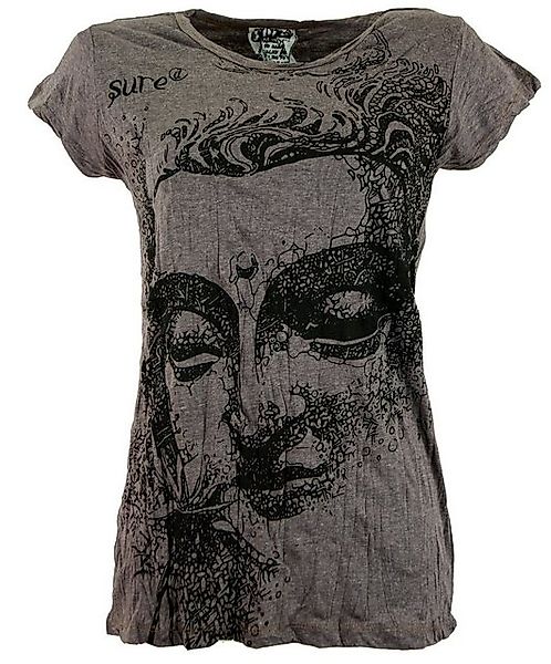 Guru-Shop T-Shirt Sure T-Shirt Buddha - taupe Festival, Goa Style, alternat günstig online kaufen