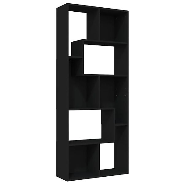 vidaXL Bücherregal Schwarz 67x24x161 cm Holzwerkstoff 801878 günstig online kaufen
