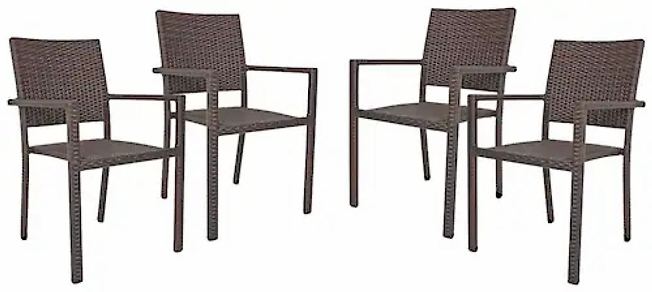 Garden Pleasure Stapelstuhl »MALAGA« (Set) 4 Stk. 4er Set, aus Aluminium günstig online kaufen