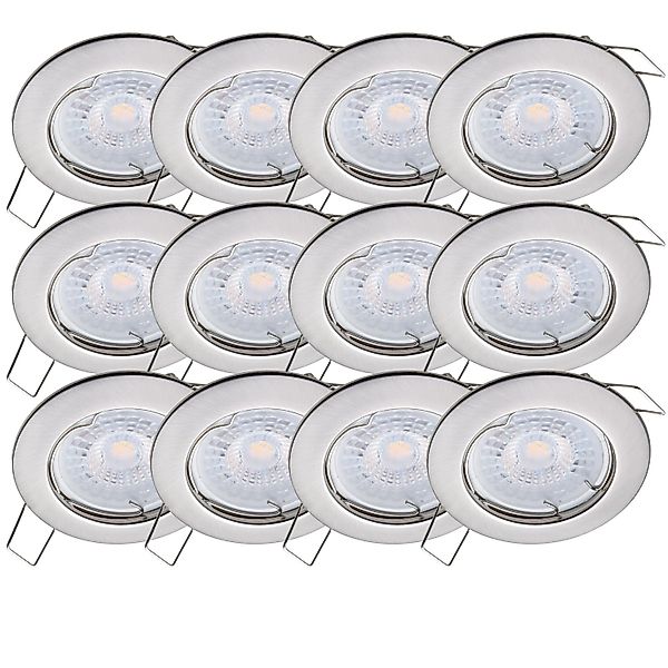 Oktaplex 12er Set Spots Modern Sedan inkl. LED-Module Neutralweiß 380lm Geb günstig online kaufen
