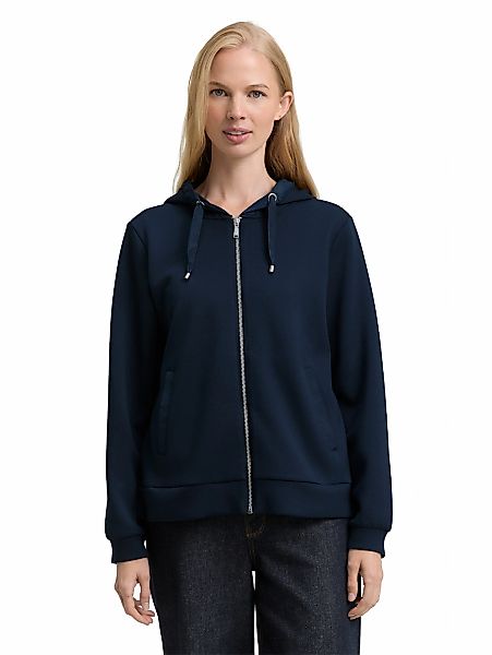 TOM TAILOR Kapuzensweatjacke, mit Viskose und Stretch günstig online kaufen