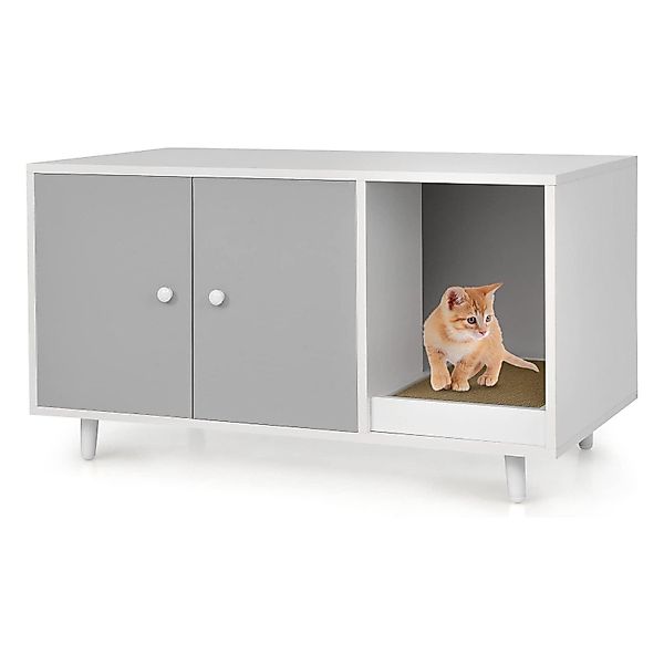 KOMFOTTEU Tierhaus 2 in 1 Katzenschrank, günstig online kaufen