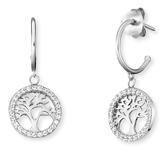 Engelsrufer Creole Lebensbaum Silber mit Zirkonia ERE-LILTREE-ZI-CR Ohrring günstig online kaufen