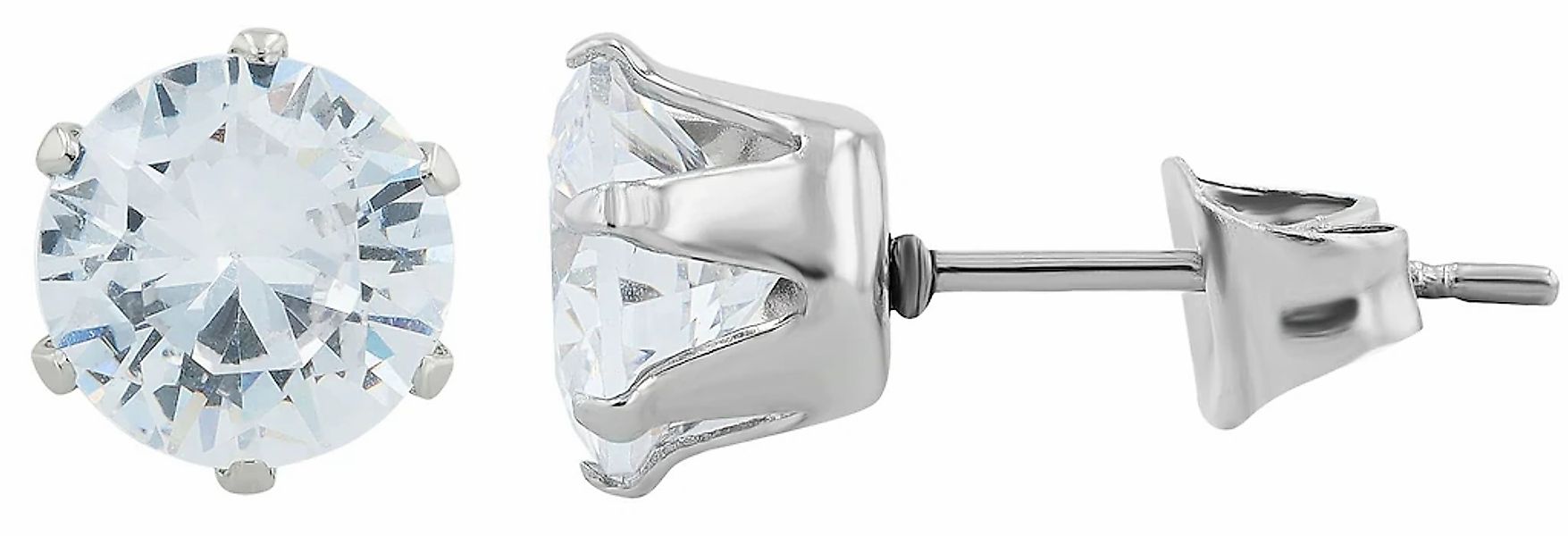 Adelia´s Paar Ohrhänger "Damen Ohrringe – Ohrstecker aus Edelstahl mit Zirk günstig online kaufen