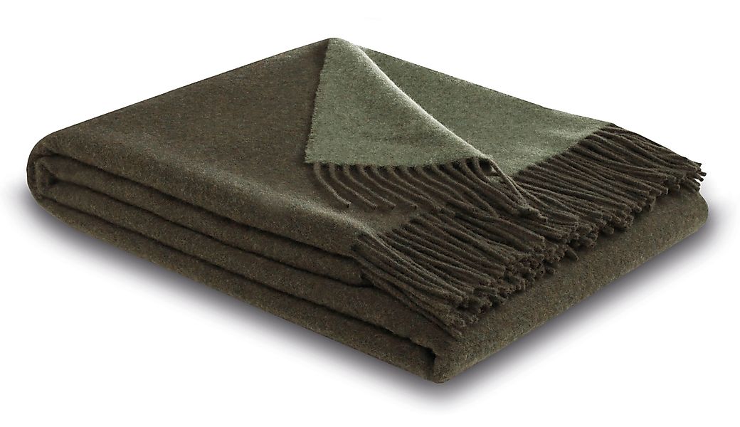 Biederlack Plaid "Soft Impression im Doubleface-Look" Wolle-Kaschmir-Mix günstig online kaufen