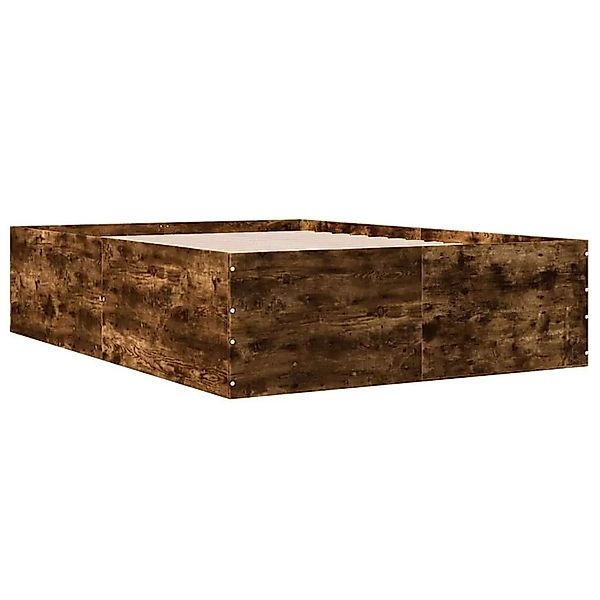vidaXL Bettgestell Räuchereiche 120x200 cm Holzwerkstoff 3280934 günstig online kaufen