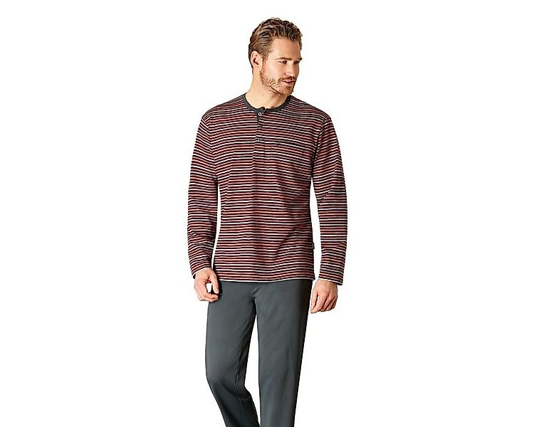 Hajo Pyjama Hajo, Schlafanzug Klima-Komfort 53632 graphit 56 günstig online kaufen