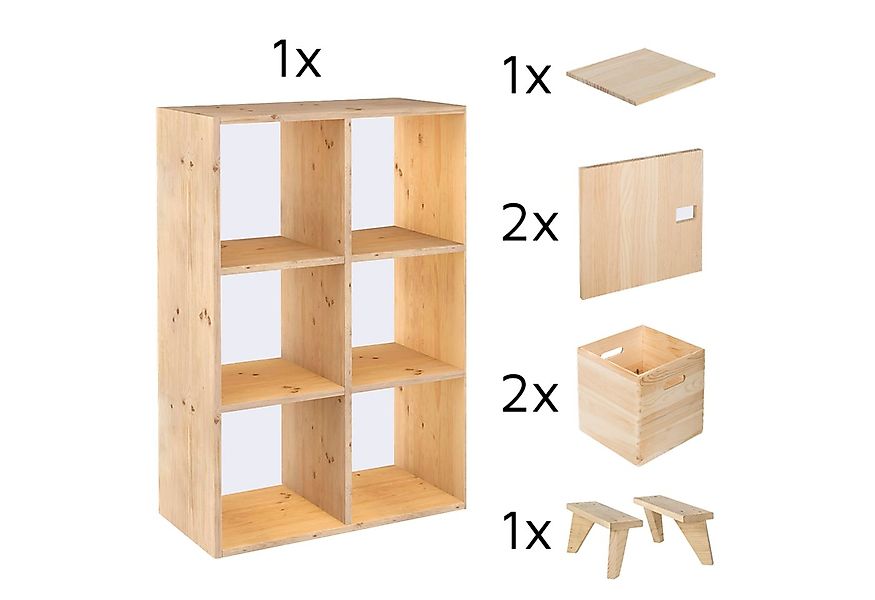 Astigarraga Kit Line Standregal Dinamic Regal-Set "Allrounder", Würfelregal günstig online kaufen