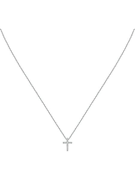 CHRIST Collier CHRIST Damen-Kette 585er Weißgold 16 Diamant Kreuz günstig online kaufen