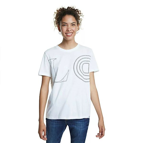 Desigual Paris Kurzärmeliges T-shirt S White günstig online kaufen