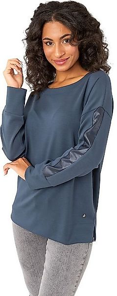 Gio Milano Sweatshirt G27-1613 in weichen Modal-Mix mit seitlichen Schlitze günstig online kaufen