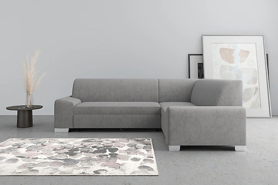 DOMO collection Ecksofa »Anzio in kubischer Formensprache, flache Armlehnen günstig online kaufen