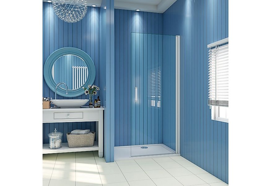 Duschparadies Dusch-Drehtür Duschtrennwand Drehtür Glaswand Duschtür Schwin günstig online kaufen