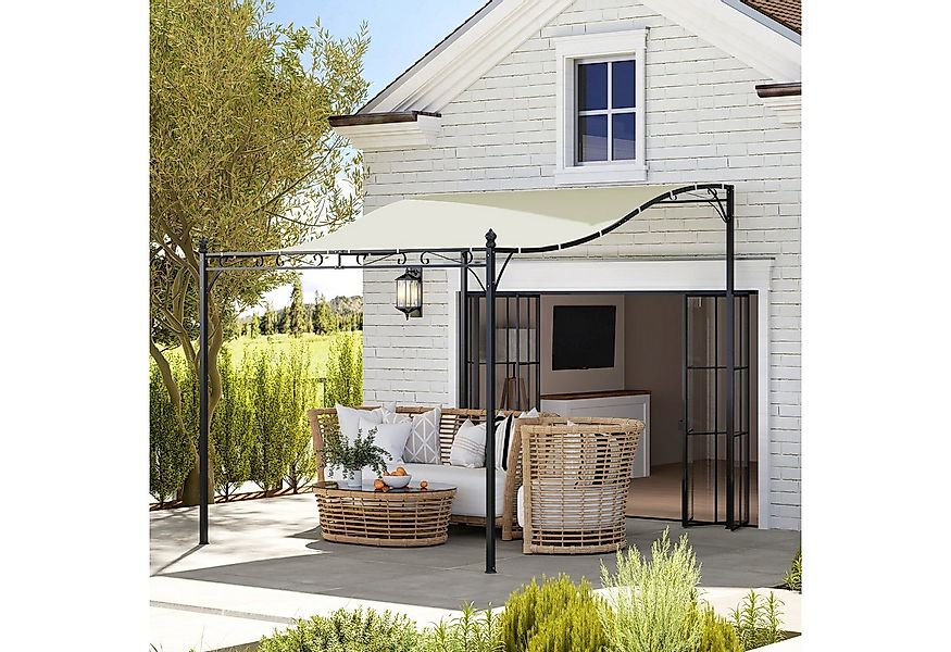 Outsunny Pavillon wasserabweisend, freistehend, mit 0 Seitenteilen, (Pergol günstig online kaufen