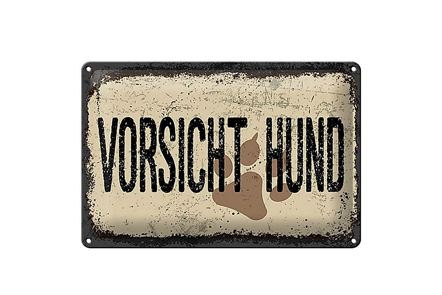 Femer GmbH Metallschild Hinweis 12x18 cm Vorsicht Hund, (1 St), gewölbte Ob günstig online kaufen