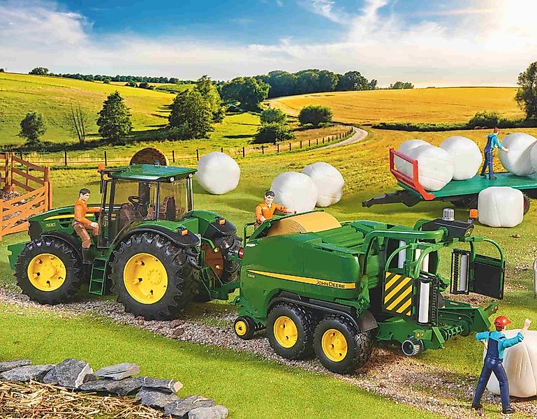 Bruder® Spielfahrzeug-Anhänger Spielfahrzeug Anhänger John Deere Rundballen günstig online kaufen