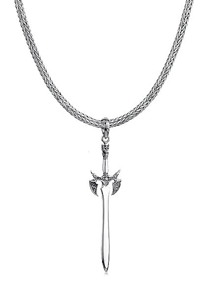 Kuzzoi Kette mit Anhänger "Herren Schlangenkette Schwert Massiv 925 Silber" günstig online kaufen