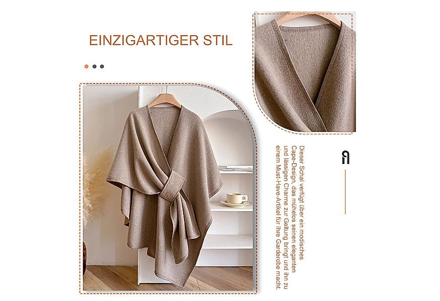 Refttenw Poncho Damen Schal,Poncho,Warme Winter Strickjacke,Cardigan günstig online kaufen