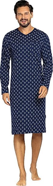 Comte Nachthemd Herren-Nachthemd Single-Jersey gemustert günstig online kaufen