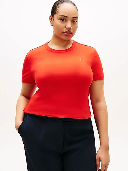 Tommy Hilfiger Curve T-Shirt "CRV SLIM CODY C-NK SS" in großen Größen günstig online kaufen