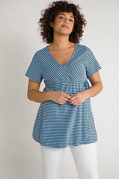 Ulla Popken T-Shirt Bellieva-T-Shirt Stillfunktion Ringel A-Linie Schwanger günstig online kaufen