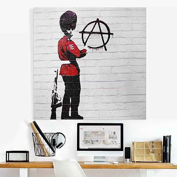 Leinwandbild Anarchist Soldier - Brandalised ft. Graffiti by Banksy günstig online kaufen
