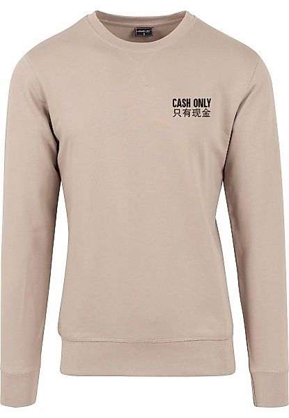 MisterTee Rundhalspullover "MisterTee Herren Cash Only Crewneck" 1 Stk. tlg günstig online kaufen