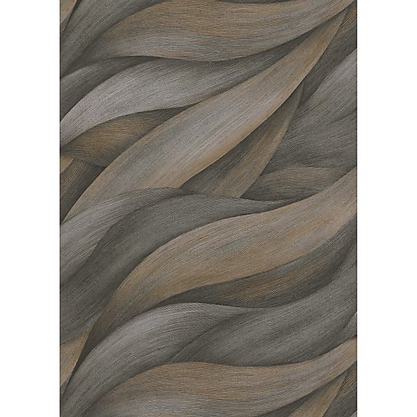 Erismann Vliestapete Casual Chic 10,05 m x 0,53 m Wellen Stormy Graubraun günstig online kaufen