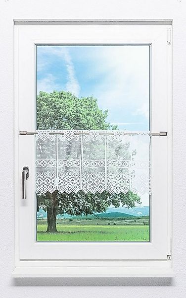 LYSEL® Scheibengardine Kleeblatt Design (1 St), transparent, HxB 30x40.5cm günstig online kaufen