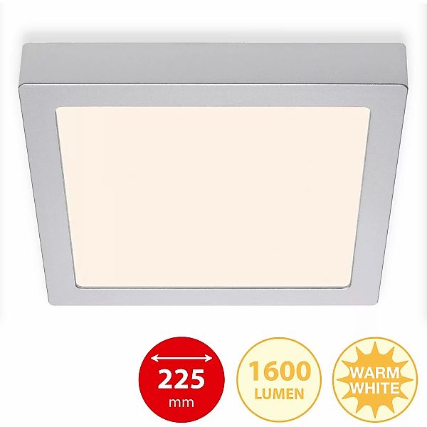 Briloner LED-Decken-& Wandlampe Fire Chrom Matt 16,5 W günstig online kaufen