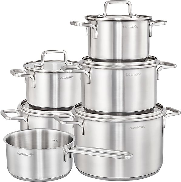 Hanseatic Topf-Set »DAILY« Set, Fleischtopf 2x 16 cm / 2x 20 cm / 1x 24 cm, günstig online kaufen