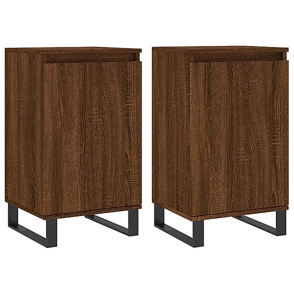 vidaXL Sideboards 2 Stk Braun Eichen-Optik 40x35x70 cm Holzwerkstoff 831083 günstig online kaufen