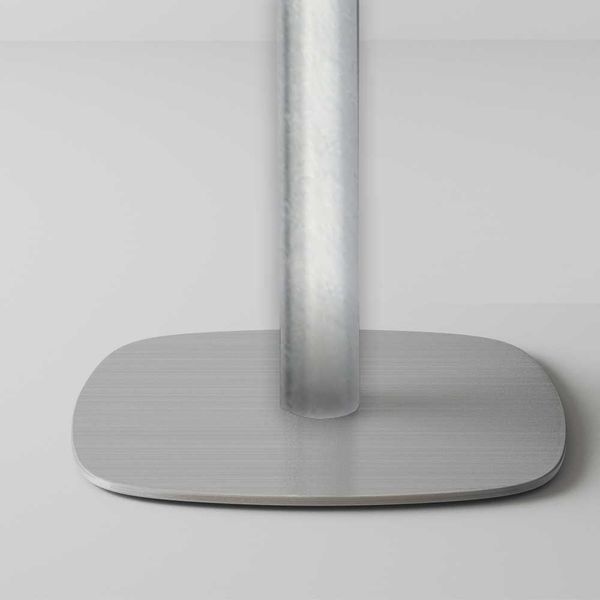 Runder Tresentisch in Anthrazit und Silberfarben Glasplatte in hochglänzend günstig online kaufen