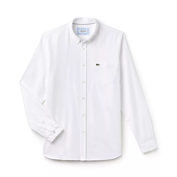 Lacoste Cotton Oxford Langarm Hemd 43 White günstig online kaufen