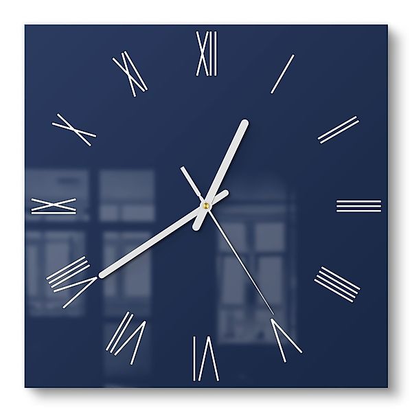 DEQORI Wanduhr 'Unifarben - Dunkelblau' (Glas günstig online kaufen