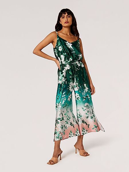 Apricot Jumpsuit Ombre Floral Split Leg günstig online kaufen