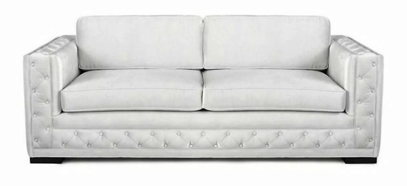 JVmoebel Chesterfield-Sofa, Weiß Chesterfield Modern Design Couchen Textil günstig online kaufen