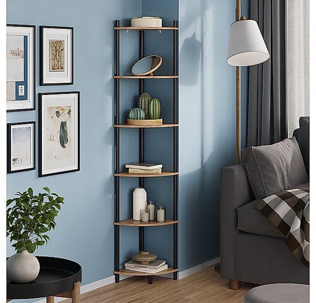 Vicco Eckregal Bivio, Goldkraft Eiche/Anthrazit, 29 x 163.5 cm mit 6 Ablage günstig online kaufen